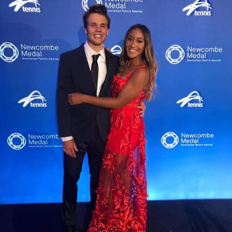 Destanee Aiava with her boyfriend, Corey Gaal.
